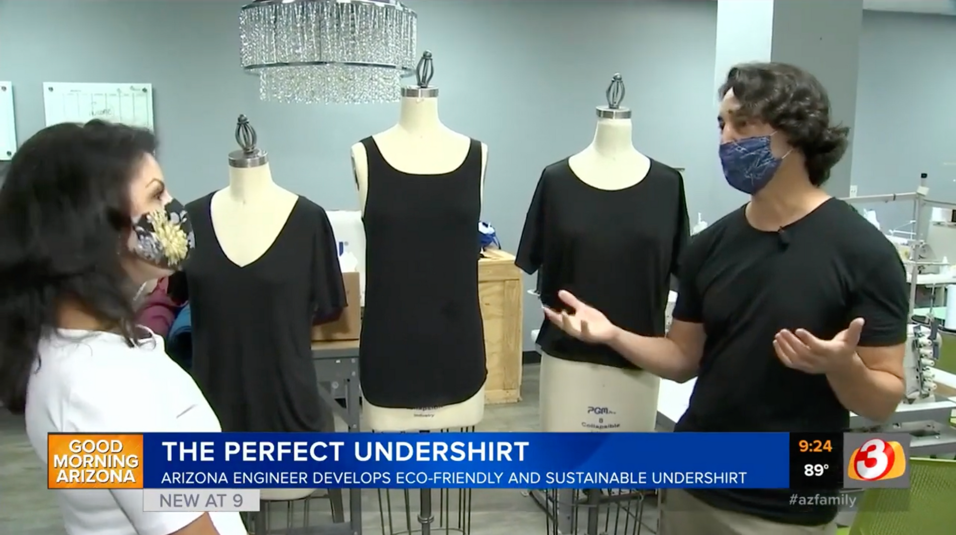 Load video: Christopher J Apparel Sustainable fashion out to beat fast-fashion featured on AZFamily Channel 3